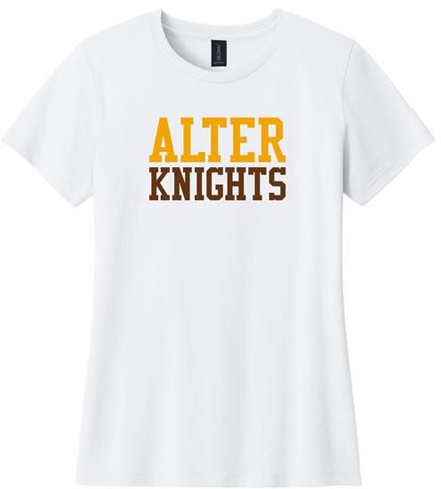 Picture of Alter High School - Ladies - Softstyle Short Sleeve Tee w/LOGO CHOICE by Gildan 64000L - White