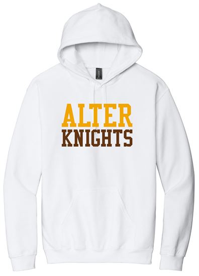 Picture of Alter High School - Adult/Unisex - Softstyle Midweight Pullover Hooded Sweatshirt w/LOGO CHOICE by Gildan SF500 - White