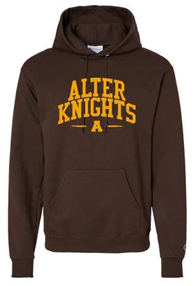 Picture of Alter High School - Adult/Unisex - Powerblend Hooded Sweatshirt w/ Logo Choice by Champion S700 - Brown