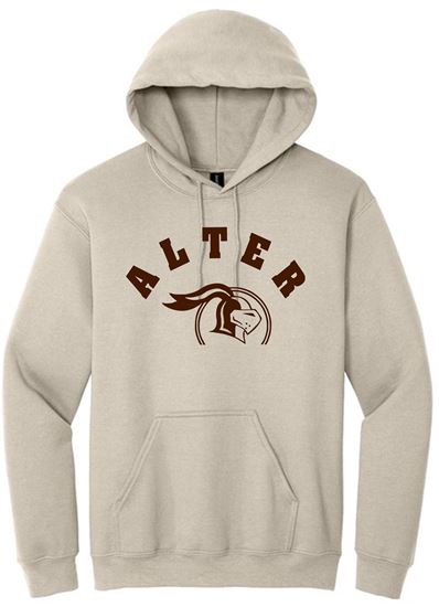 Picture of Alter High School - Adult/Unisex - Softstyle Midweight Pullover Hooded Sweatshirt w/ LOGO CHOICE by Gildan SF500 - Sand