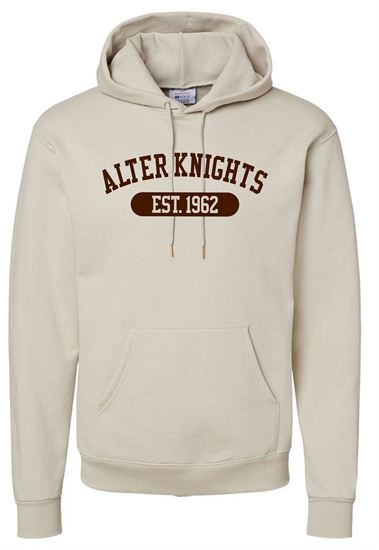 Picture of Alter High School - Adult/Unisex - Powerblend Hooded Sweatshirt w/ Logo Choice by Champion S700 - Sand