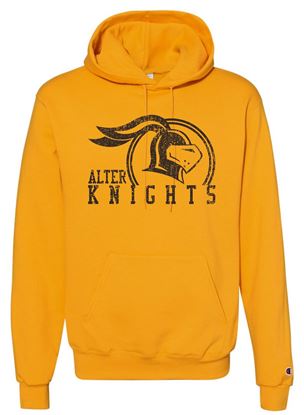 Picture of Alter High School - Adult/Unisex - Powerblend Hooded Sweatshirt w/ LOGO CHOICE by Champion S700 - Gold