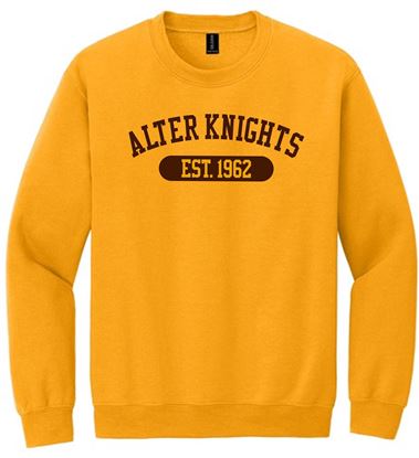 Picture of Alter High School - Adult/Unisex - Heavyblend Crewneck Sweatshirt w/ LOGO CHOICE by Gildan 18000 - Gold