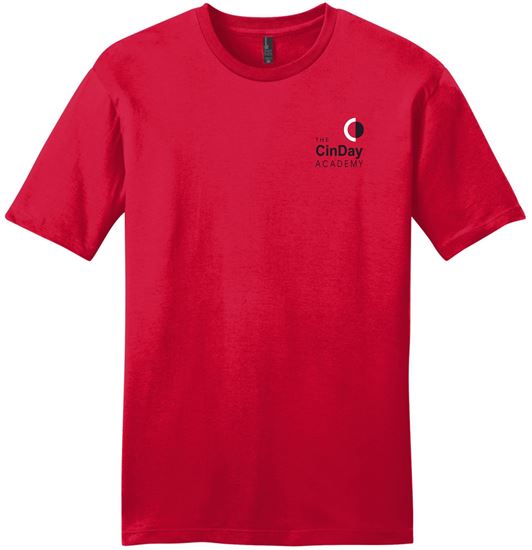 Picture of The CinDay Academy - Youth & Adult/Unisex - Short Sleeve Tee w/ Left Chest Logo by District DT6000(Y) - Black, Grey Frost, Red, or White