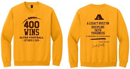Picture of Alter Football  - Adult/Unisex - Softstyle Crewneck Sweatshirt by Gildan SF000/18000(b) -  Gold or Sports Grey