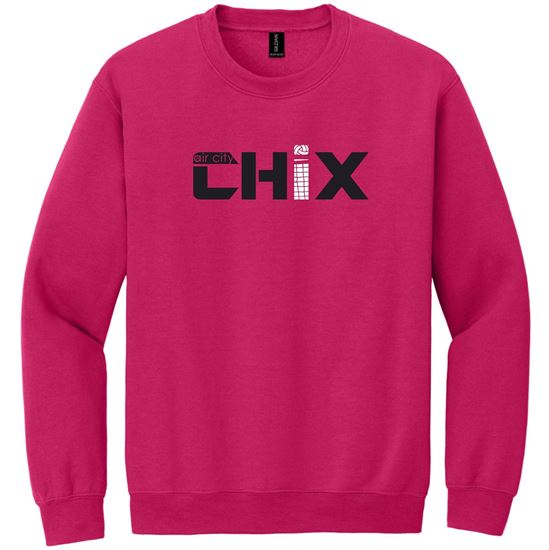 Picture of CHIX - Youth & Adult/Unisex - Team Gear Crewneck by Gildan PC90Y/18000(B) - Black, Heliconia/Sangria, Sports Grey, or White