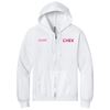 Picture of Chix - Adult/Unisex - Full-Zip Hooded Sweatshirt by Jerzees 993M - White
