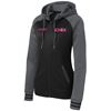 Picture of CHiX - Ladies - Sport Wick Varsity Fleece Full-Zip Hooded Jacket by Sport Tek LST236 - Black/Pink or Black/Grey