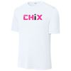 Picture of CHiX - Youth & Adult/Unisex - Dri Fit Tee by Sports Tek (Y)ST350 - Pink & Black Logo