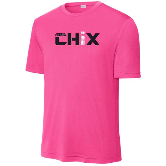 Picture of CHiX - Youth & Adult/Unisex - Dri Fit Tee by Sports Tek (Y)ST350 - Black & White Logo