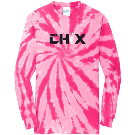 Picture of CHiX - Adult/Unisex - Tie Dye Long Sleeve by Port & Company PC147LS - Pink
