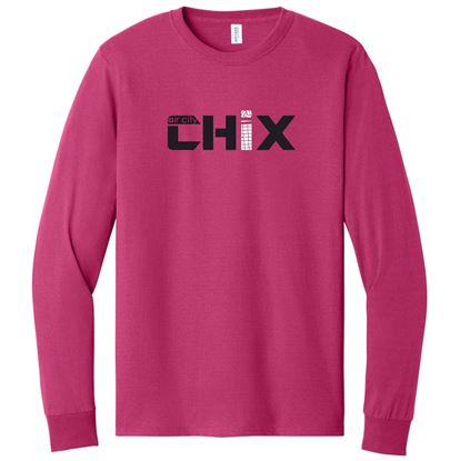 Picture of CHiX - Youth & Adult/Unisex - Long Sleeve Tees 5400B/PC54YLS/G2400/29LS - Black & White Logo
