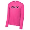 Picture of CHiX - Youth & Adult/Unisex - Dri Fit Long Sleeve by Sports Tek (Y)ST350LS - Black & White Logo