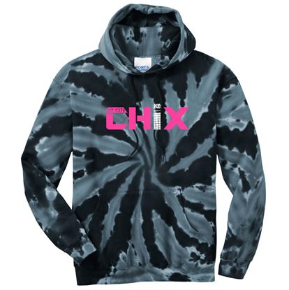 Picture of CHiX - Youth & Adult/Unisex - Tie Dye Hooded Sweatshirt by Port & Company PC146(Y) - Black or Pink