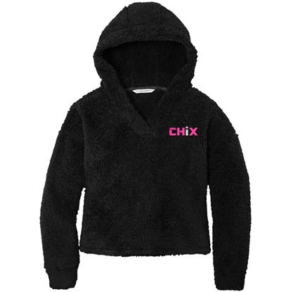 Picture of CHiX - Ladies - Cozy Fleece Hoodie by Port Authority L132 - Black, Grey Heather, or Marshmellow