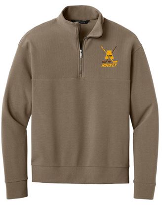 Picture of Alter Hockey - Adult/Unisex - Linear Texture 1/4 Zip w/ Logo Choice by Mercer+Meetle MM3040 - Warm Taupe