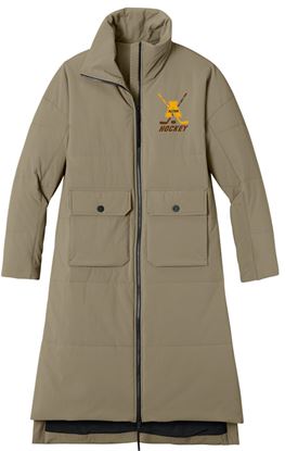 Picture of Alter Hockey - MiiR® Women’s Sashiko Stretch Puffy Long Jacket - MRAW445 - Truffle