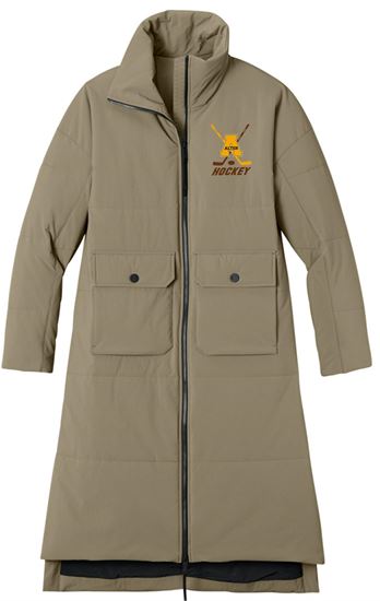 Picture of Alter Hockey - MiiR® Women’s Sashiko Stretch Puffy Long Jacket - MRAW445 - Truffle